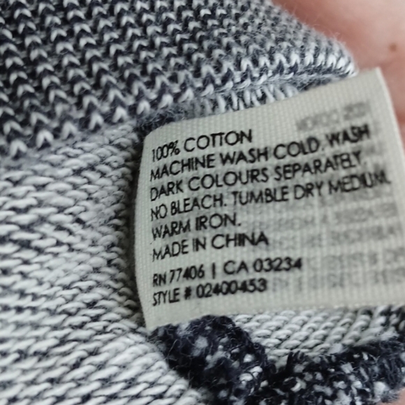 Club Monaco Collared Sweathshirt Gray Blue Medium - Picture 4 of 5